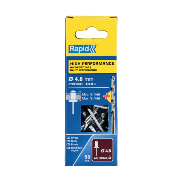 Rapid rivet ø 48x12mm alu met drill (50)