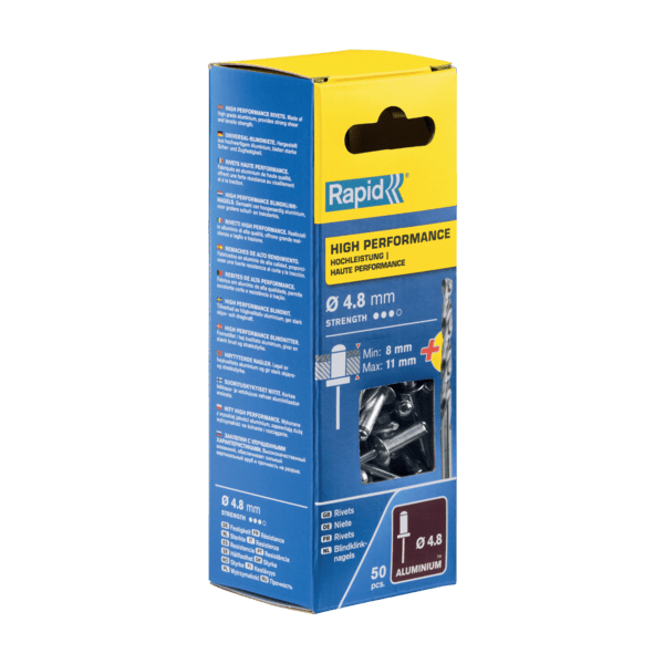 Rapid rivet ø 48x14mm alu met drill (50)