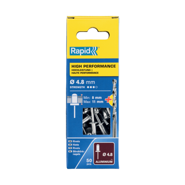 Rapid rivet ø 48x14mm alu met drill (50)