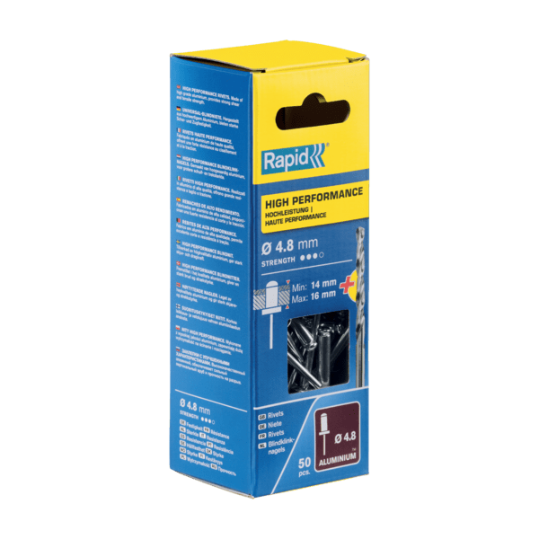Rapid rivet ø 48x20mm alu met drill (50)