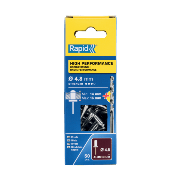 Rapid rivet ø 48x20mm alu met drill (50)