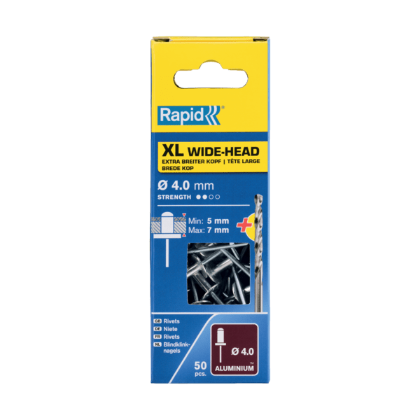 Blindklinknagels xl ø4x10mm met boor (50)
