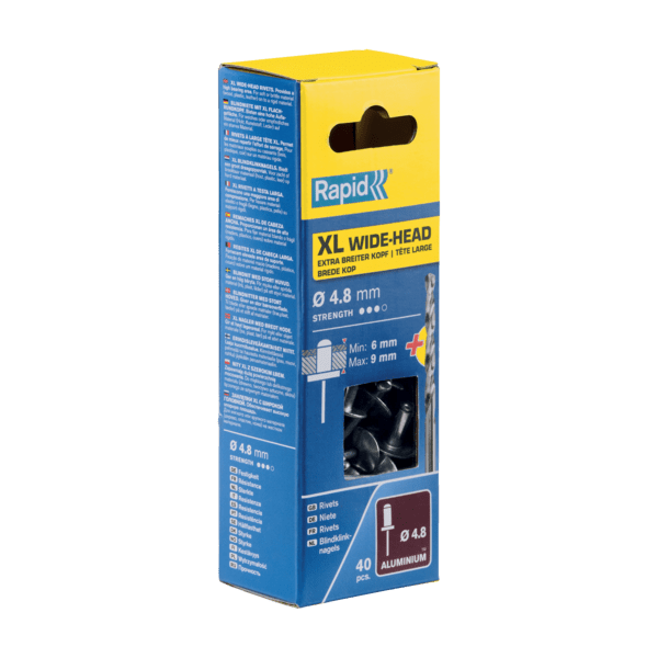 Blindklinknagels xl ø4.8x12mm met boor (40)