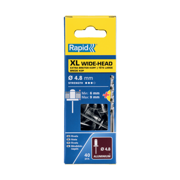 Blindklinknagels xl ø4.8x12mm met boor (40)