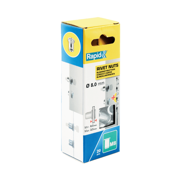 Rapid Blindklinkmoeren M8 incl. Boor 20 st., Box