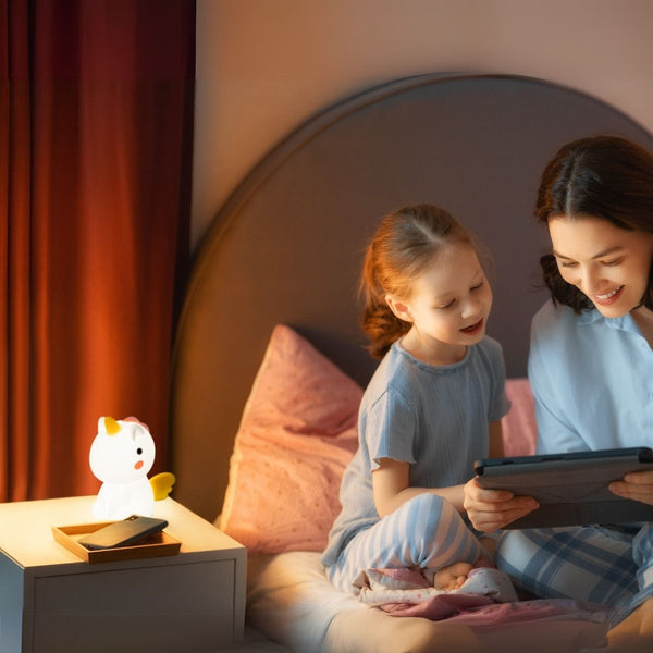 table light, night light, Emily | 1x LED 0,6 W  + 0,6W RGB Incl. | white | unicorn