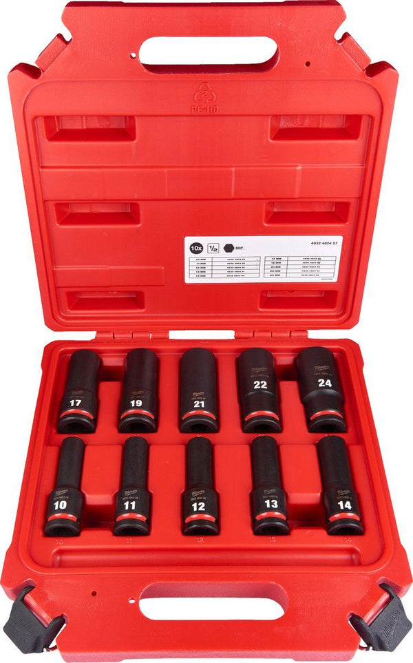 Doppenset shockwave 1/2 lang (10/11/12/13/14/17/19/21/22/24 mm)