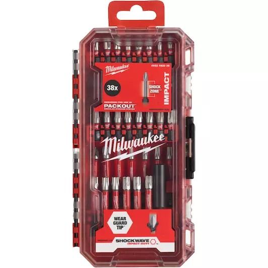 Shockwave bit set packout ready box (16x 25mm & 21x 50mm & 60mm bithouder)