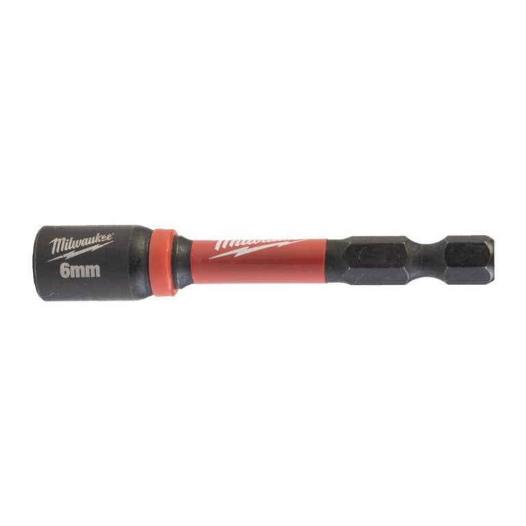 Magnetische shockwave moeraanzetter dop hex6 x 65 mm