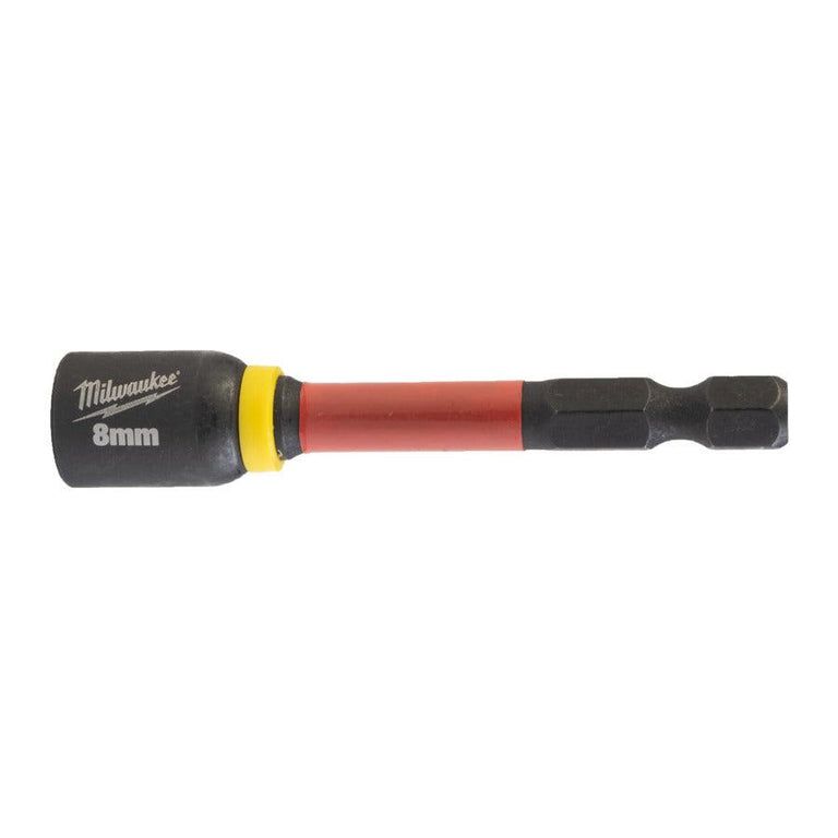 Magnetische shockwave moeraanzetter dop hex8 x 65 mm