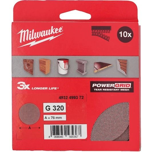 Schuurgaas 76mm g320 (10 stuks)