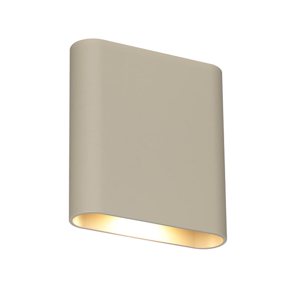 Lucide ATILA II dimbare LED-wandlamp voor de badkamer 2 × 5 W, 2200–3000 K, IP54, taupe