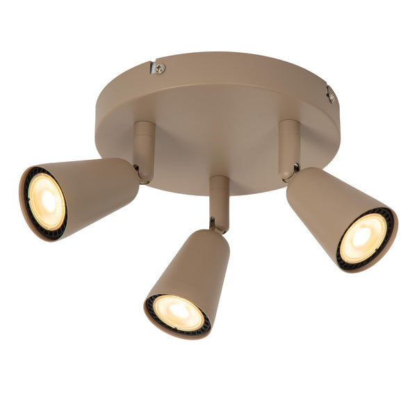 Lucide TIANA plafondspot 3 × GU10, taupe