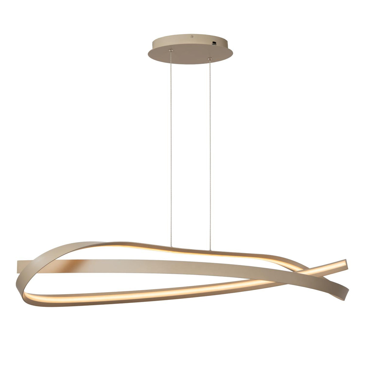Lucide MENUET dimbare LED-hanglamp 46 W, 2200–3000 K, taupe