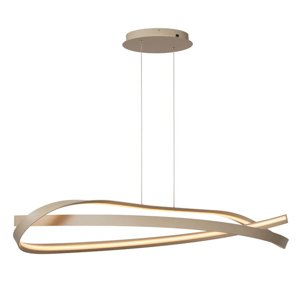 Lucide MENUET dimbare LED-hanglamp 46 W, 2200–3000 K, taupe