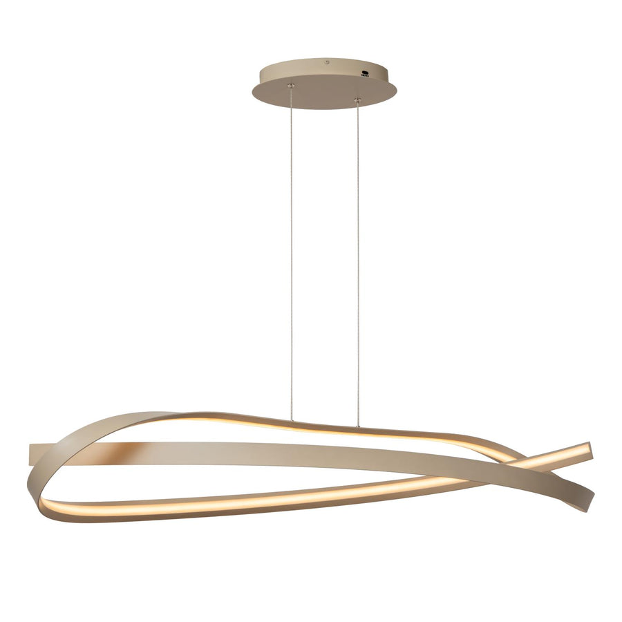 Lucide MENUET dimbare LED-hanglamp 46 W, 2200–3000 K, taupe