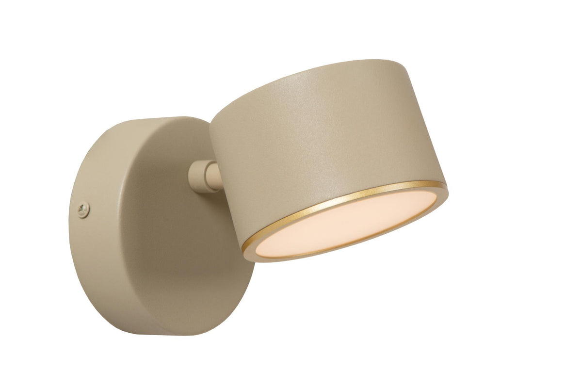 Lucide GIAN dimbare LED-wandlamp 9 W, taupe