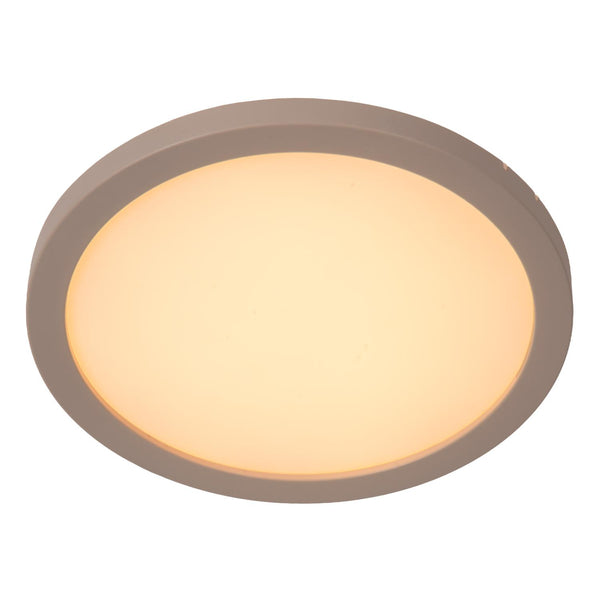Lucide RINUS LED-plafondlamp voor de badkamer Ø 19 cm, 9,5 W, 2200–3000 K, IP44, opaal