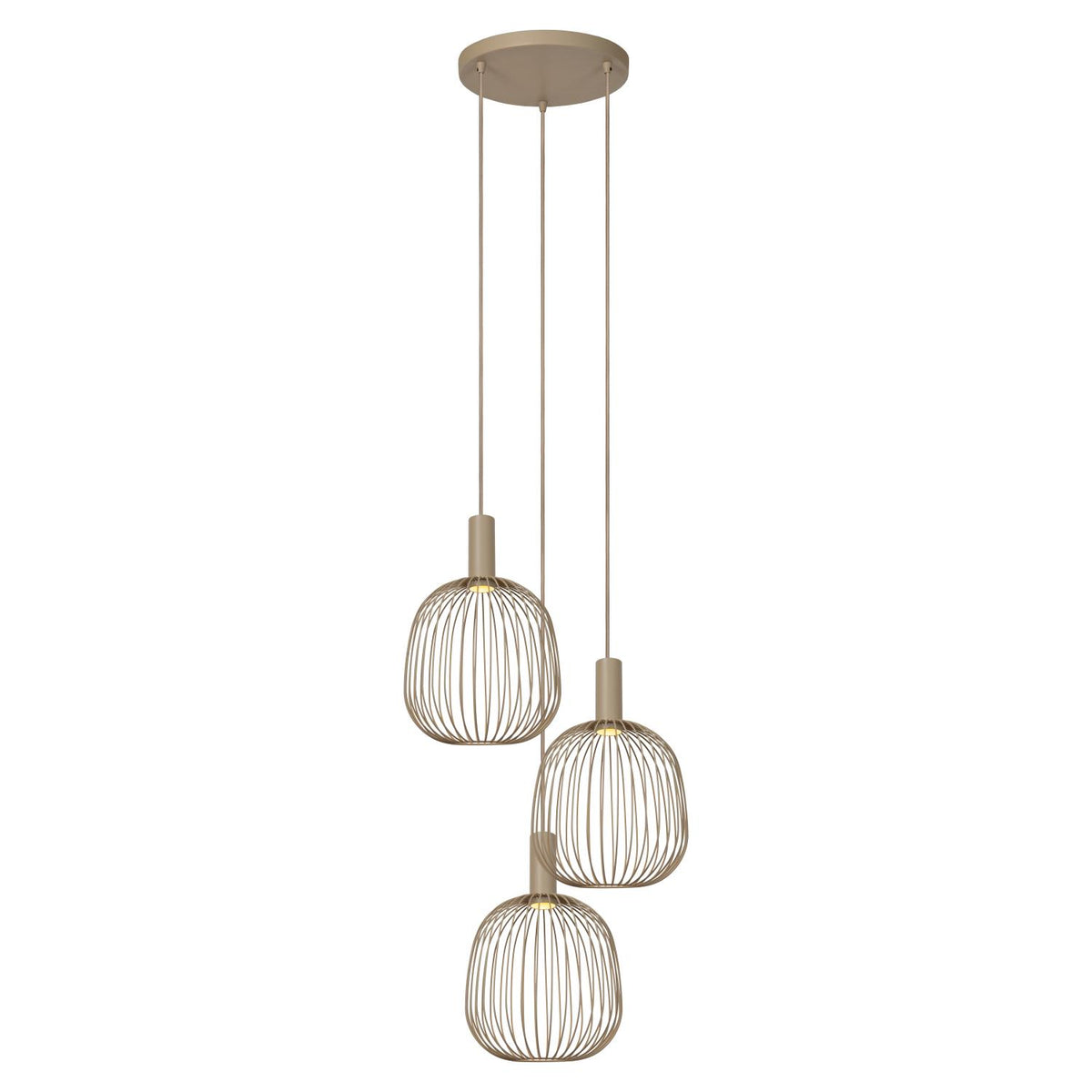 Lucide ESTEREL hanglamp 3 × GU10, taupe