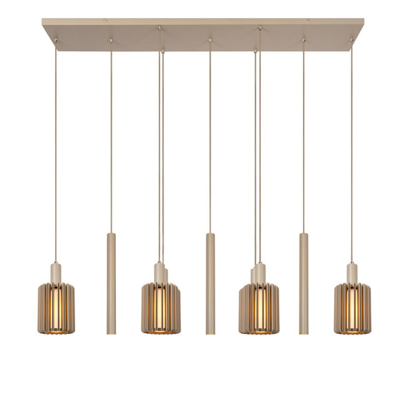 Lucide LAMBRES hanglamp 6 × E27, taupe