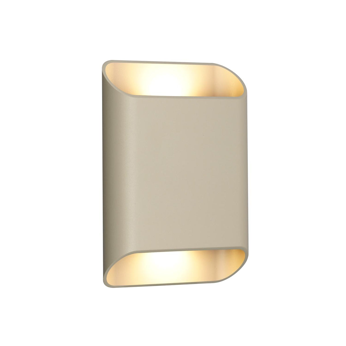 Lucide ATILA II dimbare LED-wandlamp voor de badkamer 2 × 5 W, 2200–3000 K, IP54, taupe