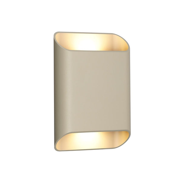 Lucide ATILA II dimbare LED-wandlamp voor de badkamer 2 × 5 W, 2200–3000 K, IP54, taupe