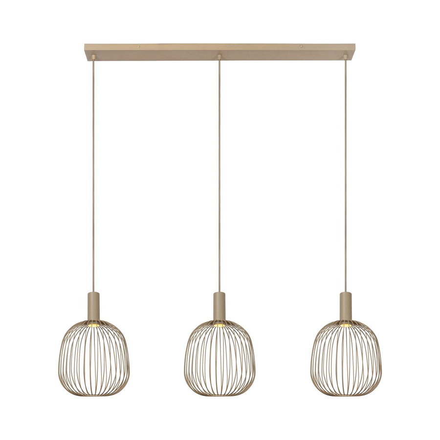 Lucide ESTEREL hanglamp 3 × GU10, taupe