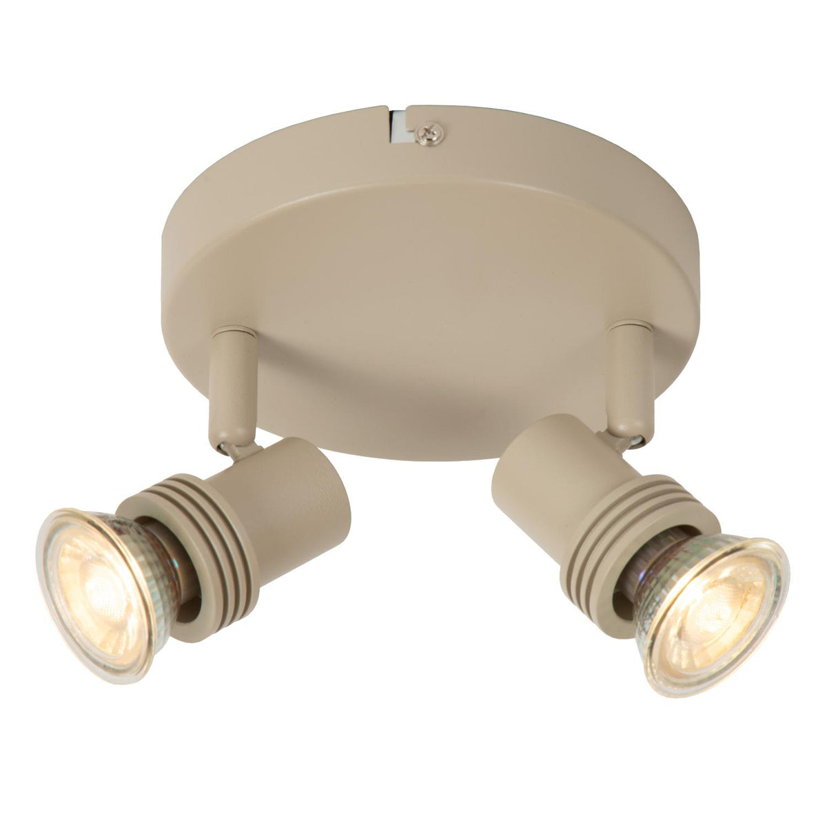 Lucide KIANTI plafondspot Ø 15 cm, 2 × GU10, taupe