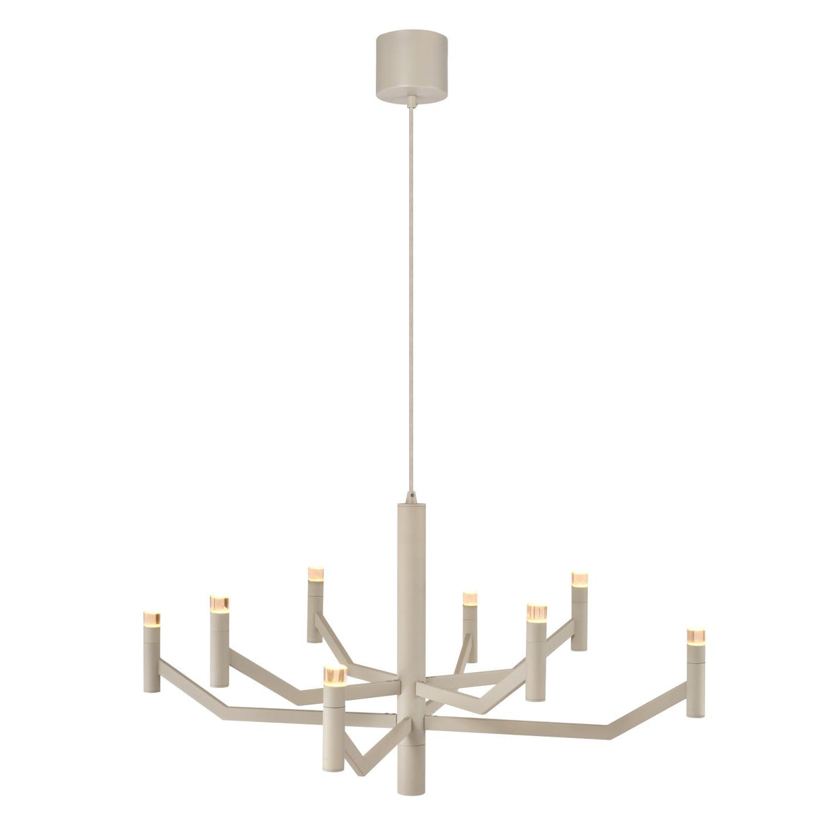 Lucide WELLINGTON dimbare LED-hanglamp Ø 80 cm, taupe