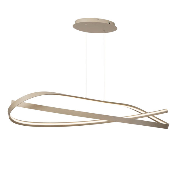 Lucide MENUET dimbare LED-hanglamp 58 W, 2200–3000 K, taupe