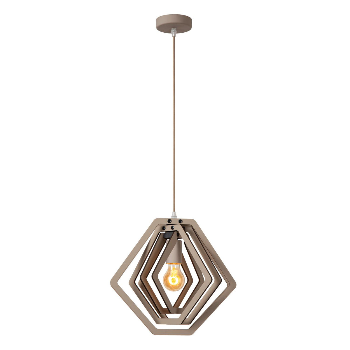 Lucide MAURO hanglamp E27, taupe