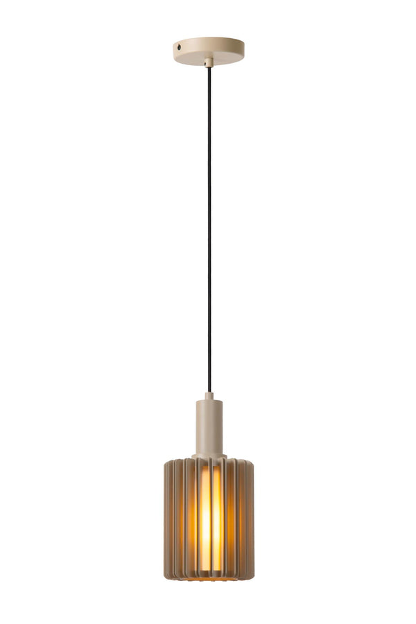 Lucide LAMBRES hanglamp Ø 15 cm, E27, taupe