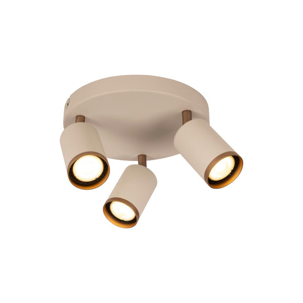 Lucide REGINA plafondspot Ø 21 cm, 3 × GU10, taupe