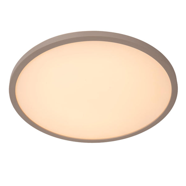 Lucide RINUS LED-plafondlamp voor de badkamer Ø 40 cm, 24 W, 2200–3000 K, IP44, opaal
