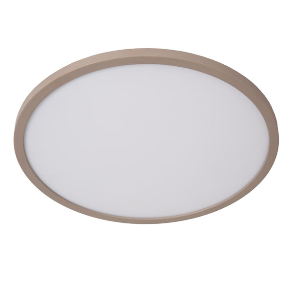 Lucide RINUS LED-plafondlamp voor de badkamer Ø 40 cm, 24 W, 2200–3000 K, IP44, opaal