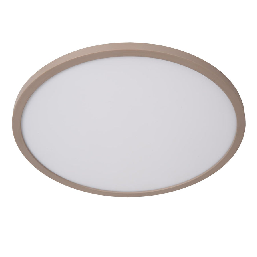 Lucide RINUS LED-plafondlamp voor de badkamer Ø 40 cm, 24 W, 2200–3000 K, IP44, opaal