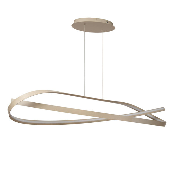 Lucide MENUET dimbare LED-hanglamp 58 W, 2200–3000 K, taupe