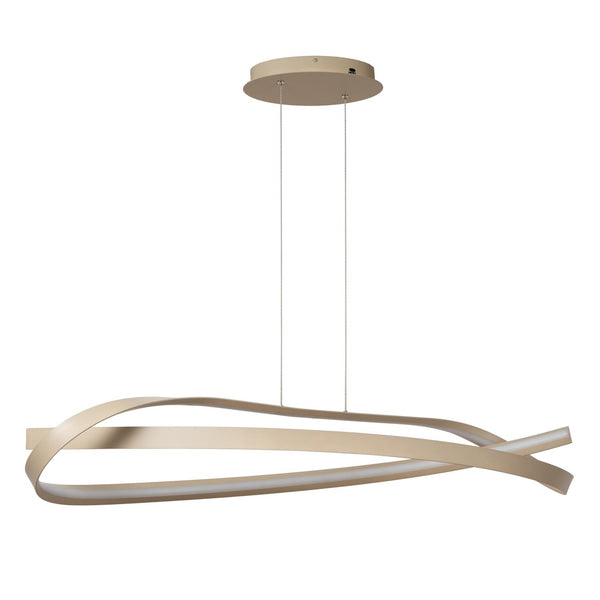 Lucide MENUET dimbare LED-hanglamp 46 W, 2200–3000 K, taupe