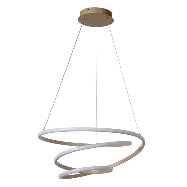 Lucide ESPIRAL dimbare LED-hanglamp 40 W, 2700–4000 K, taupe