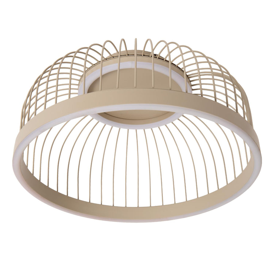 Lucide RIXANNE dimbare LED-plafondlamp met 3 dimstanden, Ø 39 cm, 22 W, 2200–4000 K, taupe