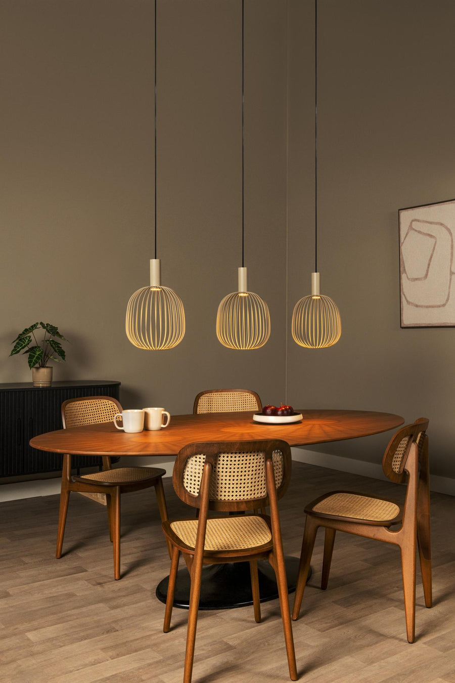 Lucide ESTEREL hanglamp 3 × GU10, taupe