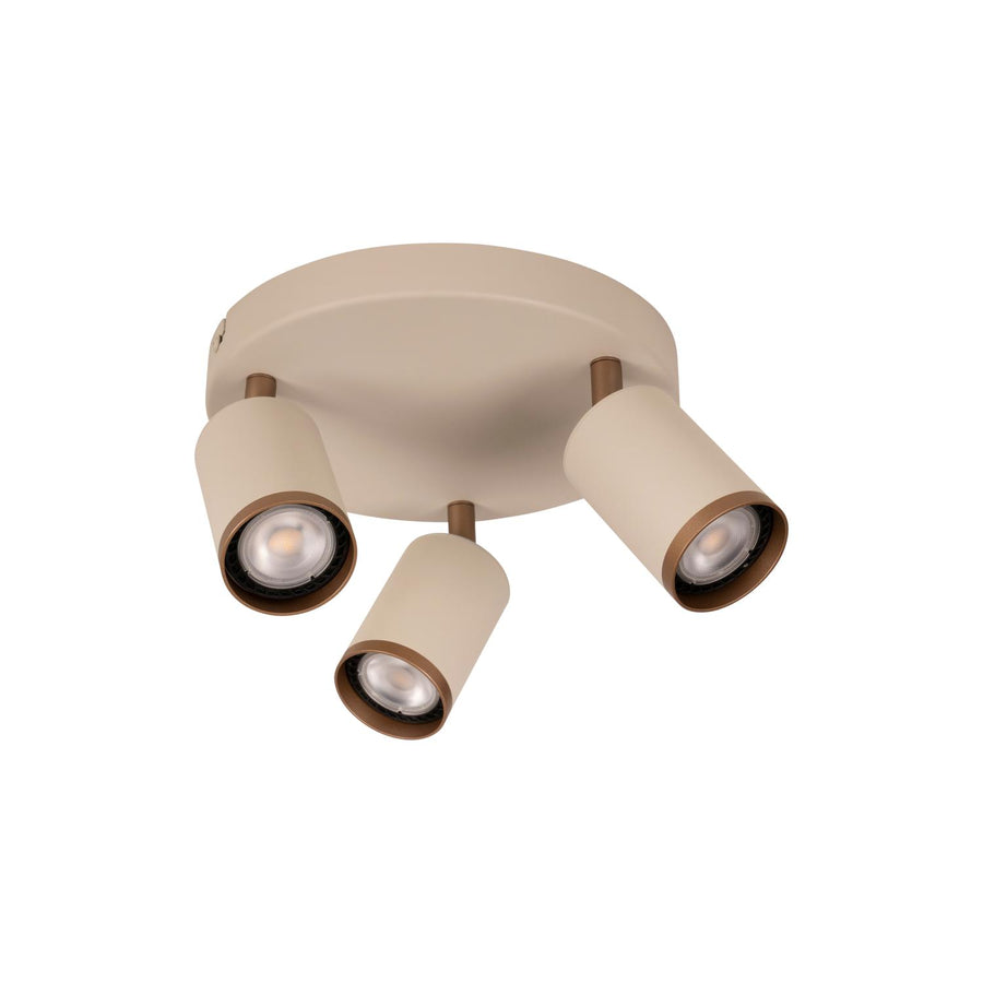Lucide REGINA plafondspot Ø 21 cm, 3 × GU10, taupe