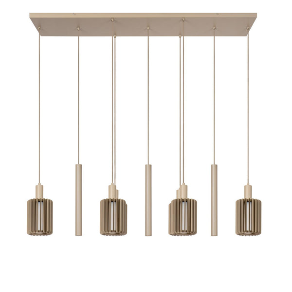 Lucide LAMBRES hanglamp 6 × E27, taupe