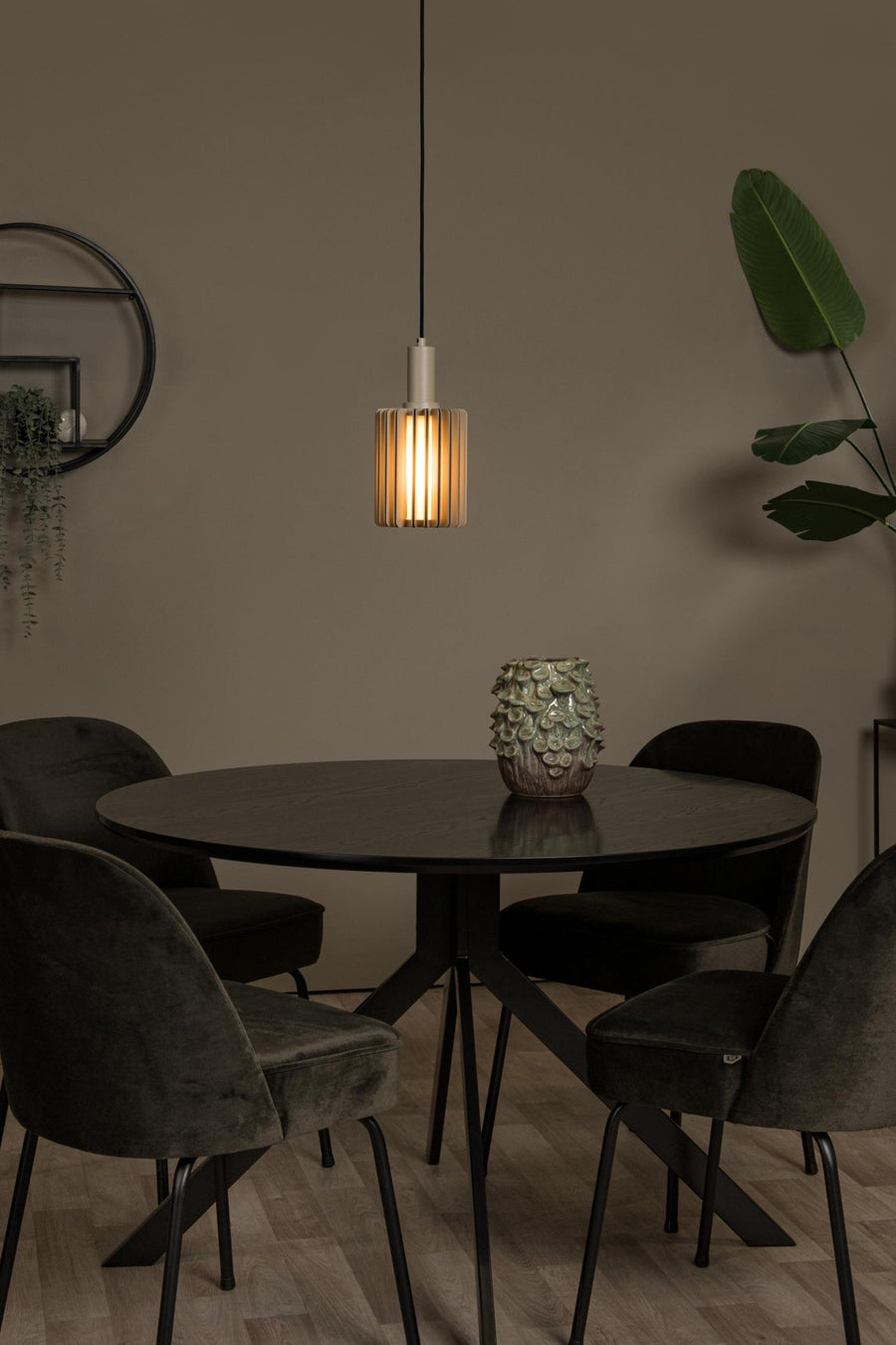 Lucide LAMBRES hanglamp Ø 15 cm, E27, taupe