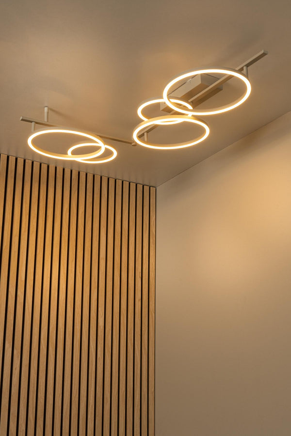 Lucide NICOLA LED-plafondlamp 37 W, 2700–4000 K, taupe
