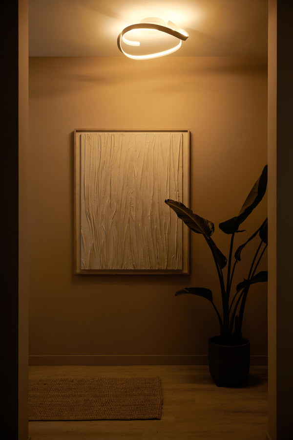 Lucide MENUET dimbare LED-plafondlamp Ø 60 cm, 46 W, 2200–3000 K, taupe