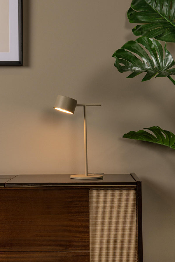 Lucide GIAN dimbare LED-tafellamp 9 W, taupe
