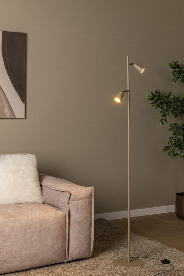 Lucide TIANA vloerlamp 2 × GU10, taupe