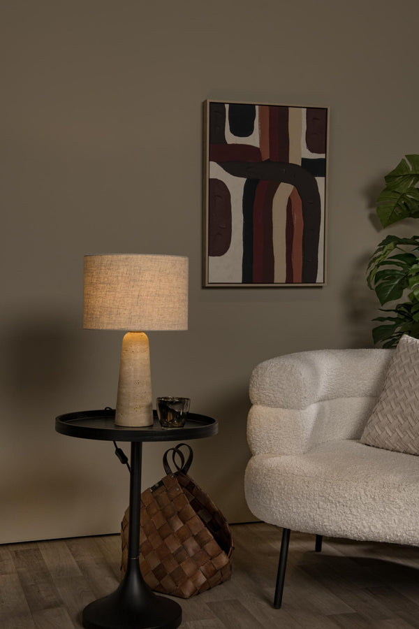 Lucide NIMUE tafellamp Ø 30 cm, E27, taupe