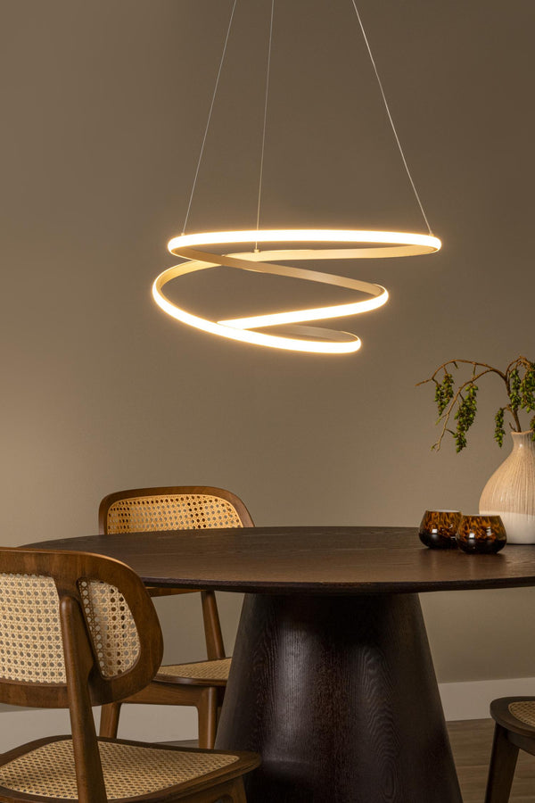 Lucide ESPIRAL dimbare LED-hanglamp 40 W, 2700–4000 K, taupe